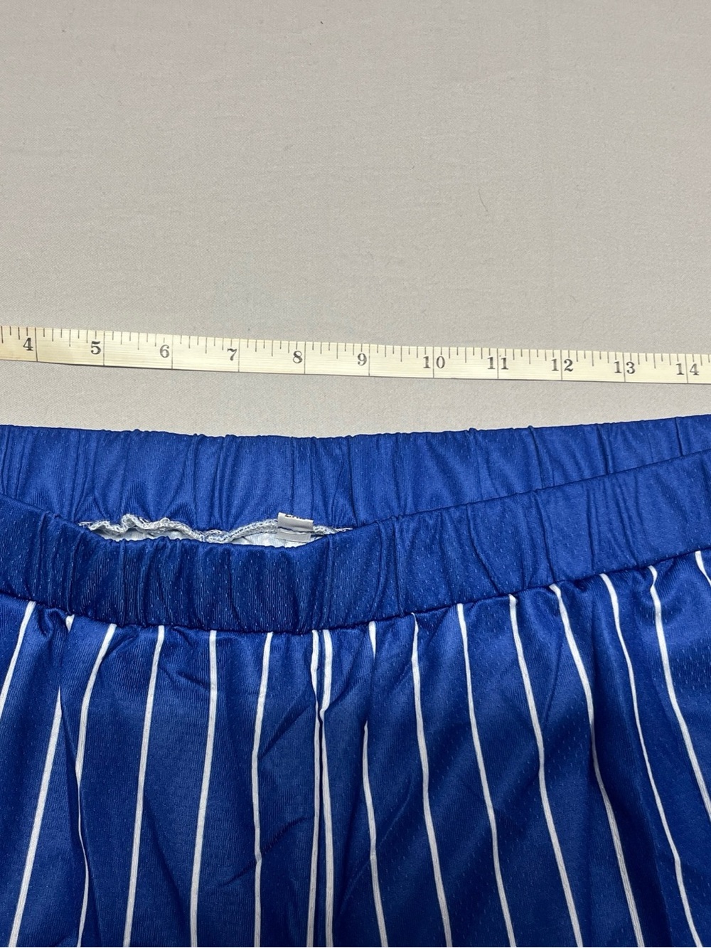 Blue & White Pinstripe V-Neck Women’s Top - Picture 6 of 8